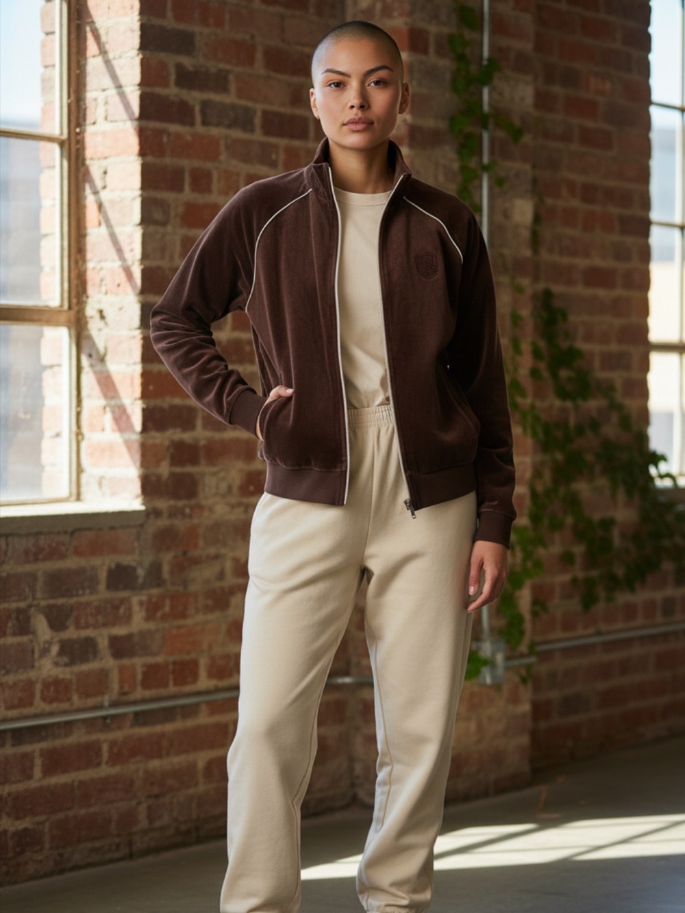 RALPH LAUREN Lauren Active velvet track jacket